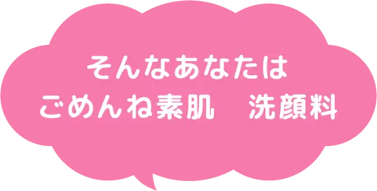 そんなあなたはごめんね素肌 洗顔料
